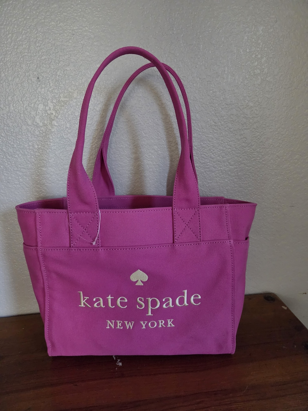kate spade Pink Canvas Tote with Logo